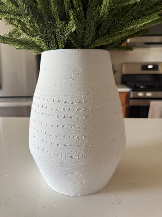 White Dot Pattern Vase