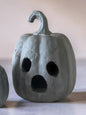 Black Terracotta Ghost Face Pumpkin -12''