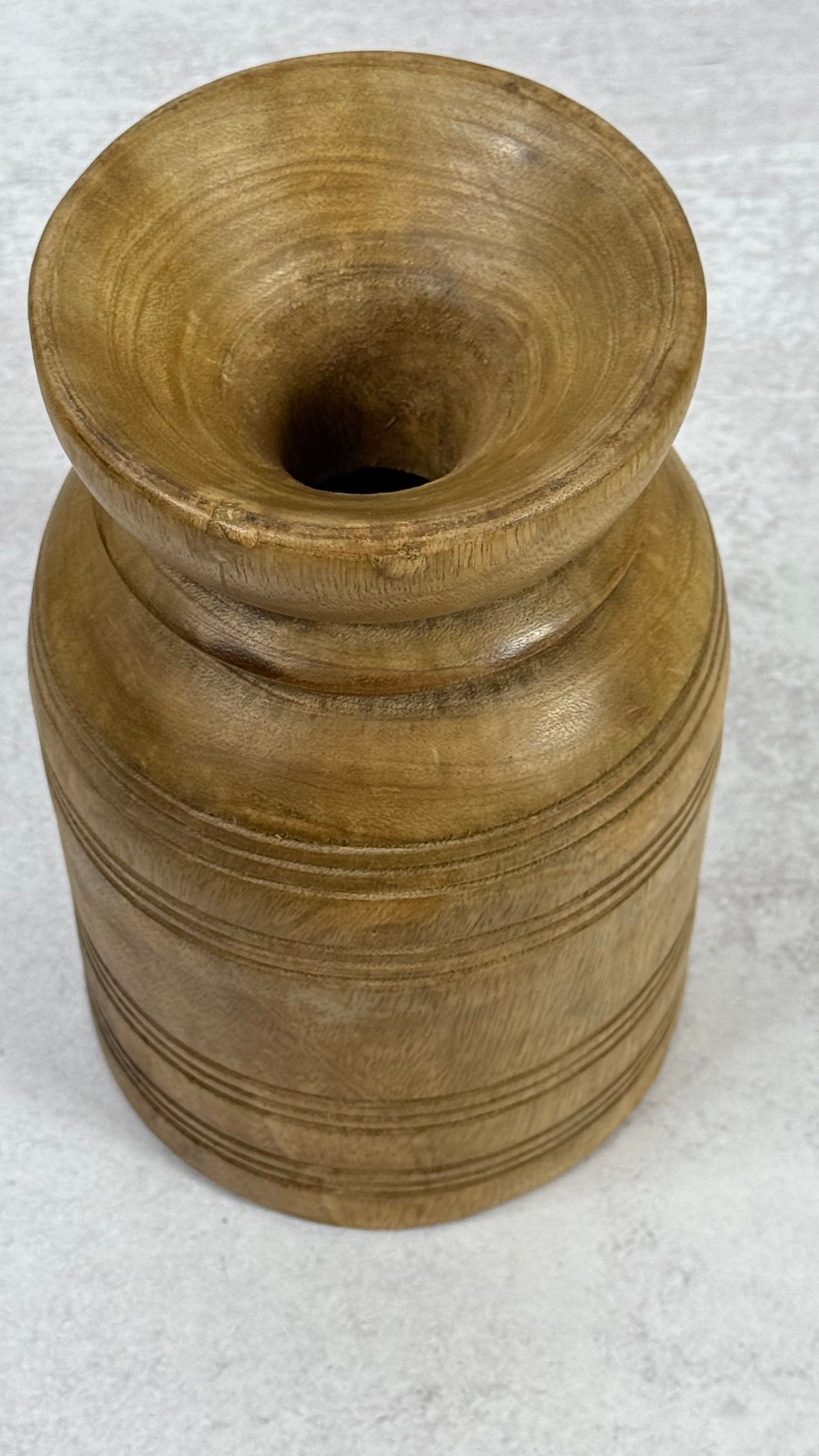 Mango Wood Vase - 8.66''