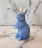 Blue Flameless Bunny Candle