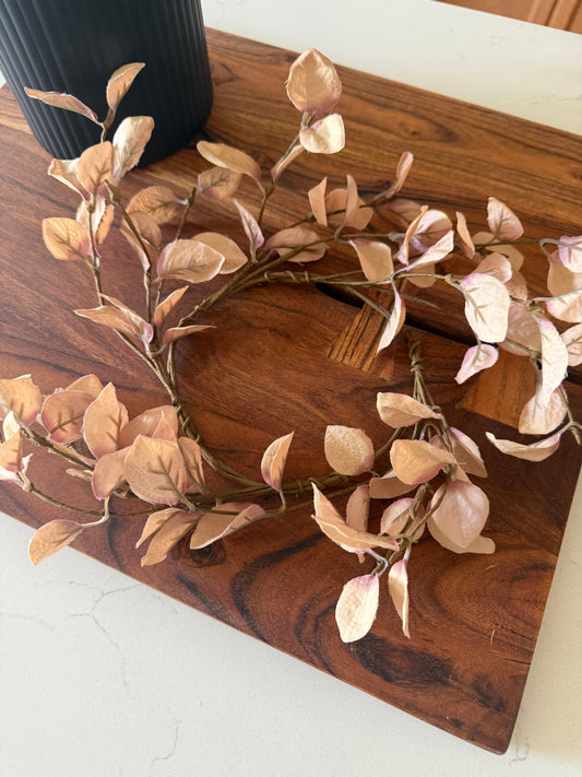 Beige Eucalyptus Candle Ring - 4.5”