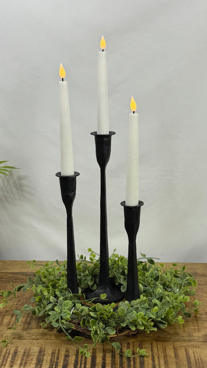 Iron Candle Holders - Set of 3