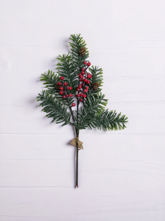 Glitter Eucalyptus with Red Berries