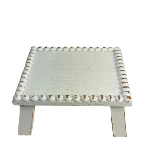 White Washed Wood Riser