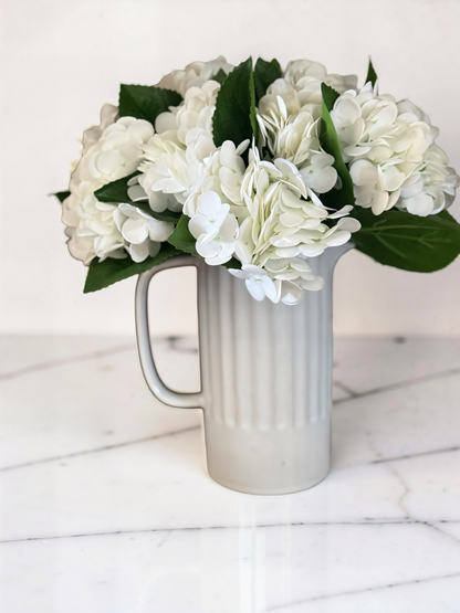 Ribbed Stoneware Pitcher