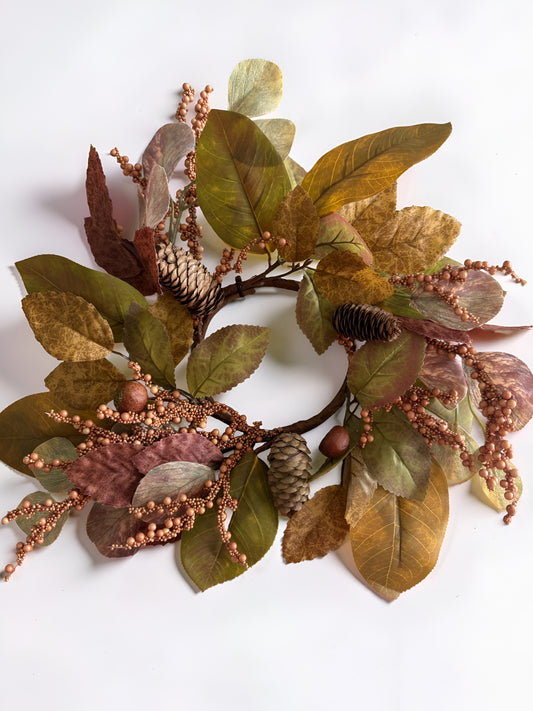 Whispering Fall Leaves Candle Ring