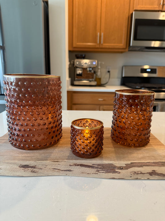 Brown Embossed Dot Containers