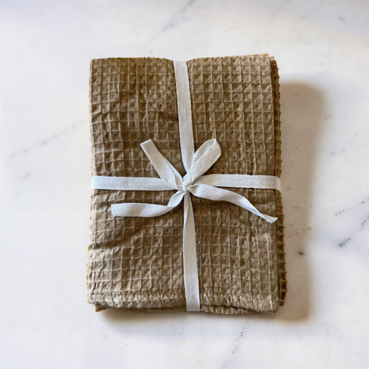 Beige Waffle Hand Towel -