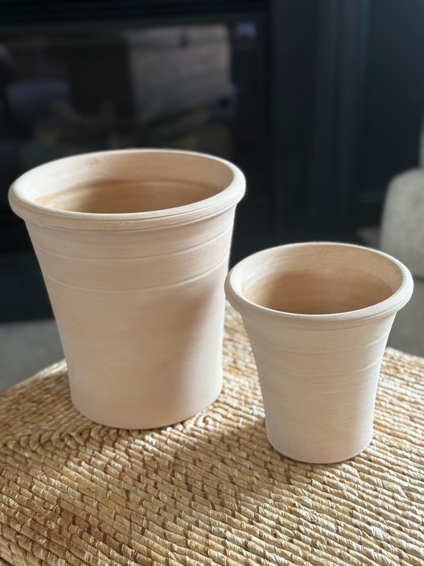 Line Terracotta Planters -Set of 2