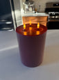 3 Wick Flameless Candle Red- 9”H