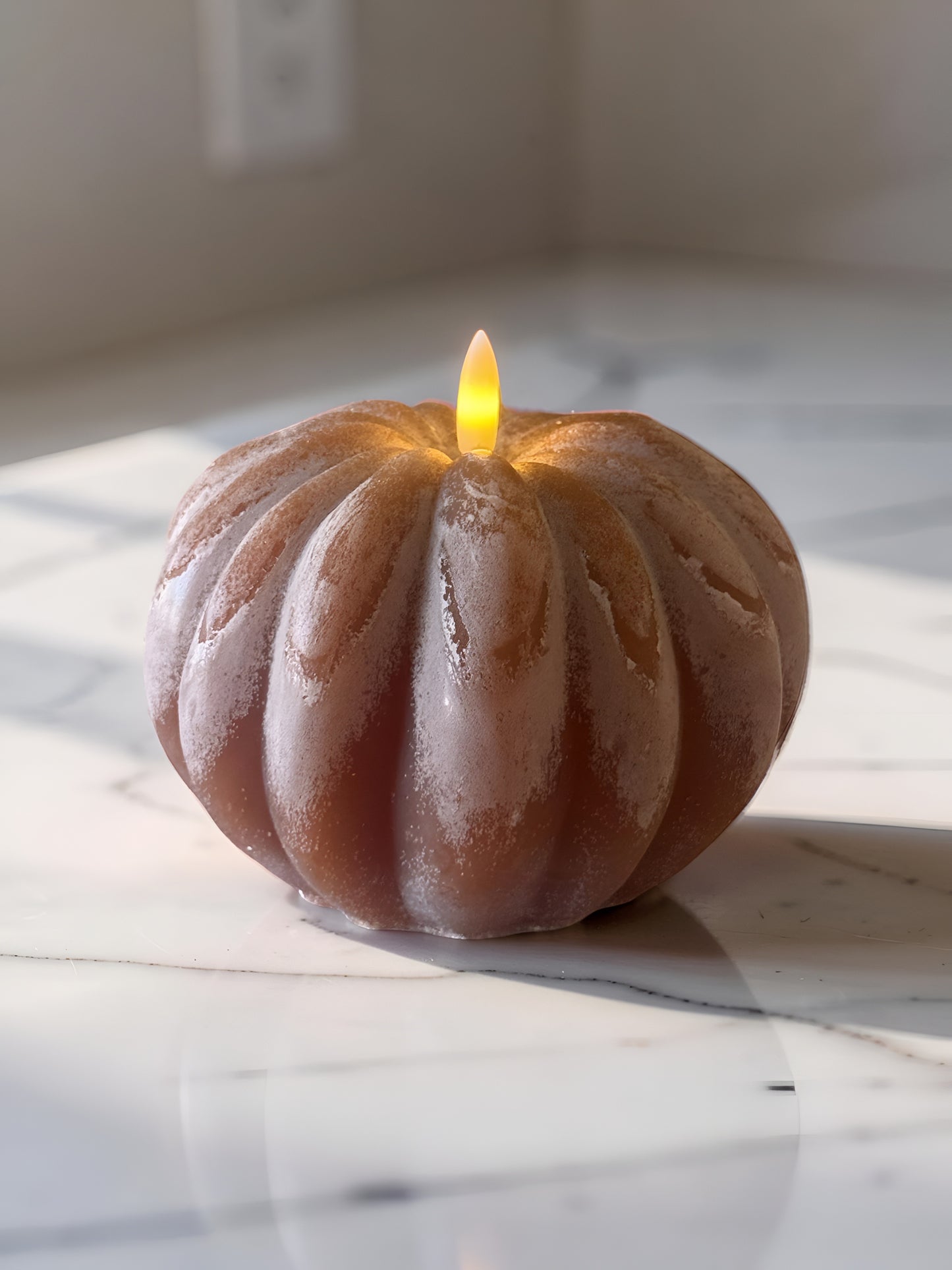 LED Pumpkin Candle 4''