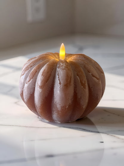LED Pumpkin Candle 4''