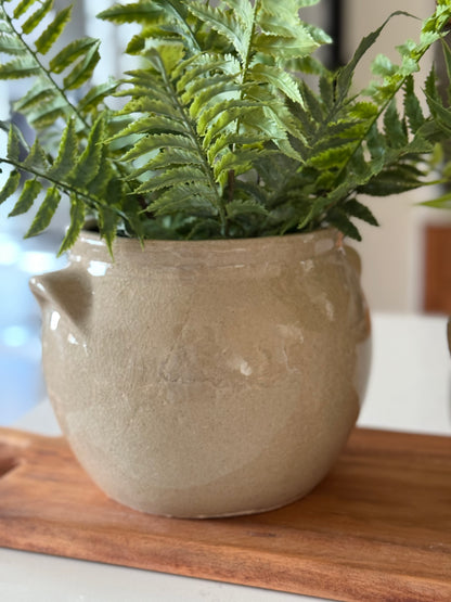 Light Beige Ceramic Crock