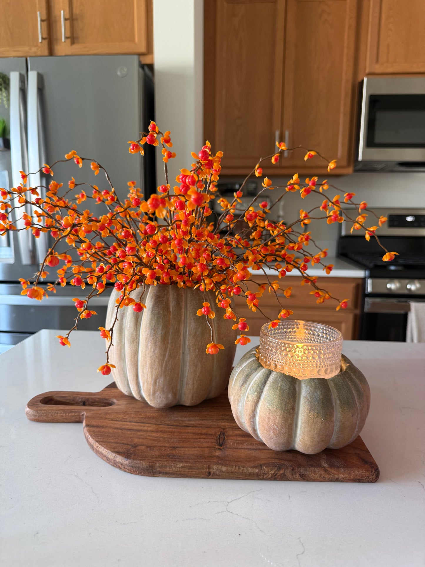 Fall Ombre Cement Pumpkins