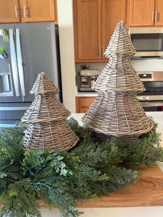 Willow Christmas Trees -Set of 2
