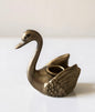 Antique Gold Swan Candle Holder