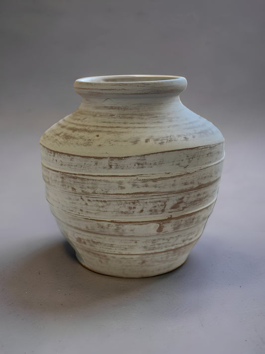 White Wash Terracotta Vase