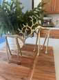 Gold Looking Down Reindeer - set of 2