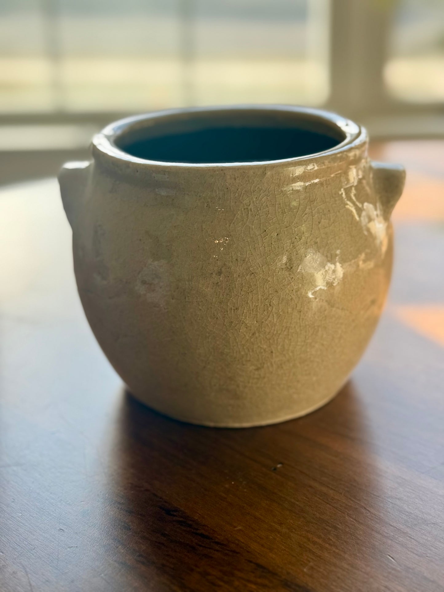 Light Beige Ceramic Crock