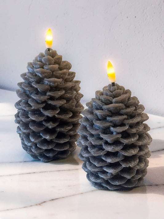 LED Pinecone Candle