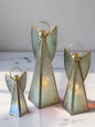 Vintage Glass and Brass Angels Set of 3