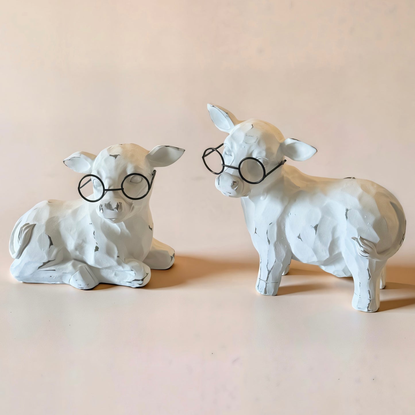 Cow with Glasses -7''H