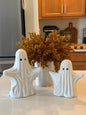 White Cement Ghost Decor Small