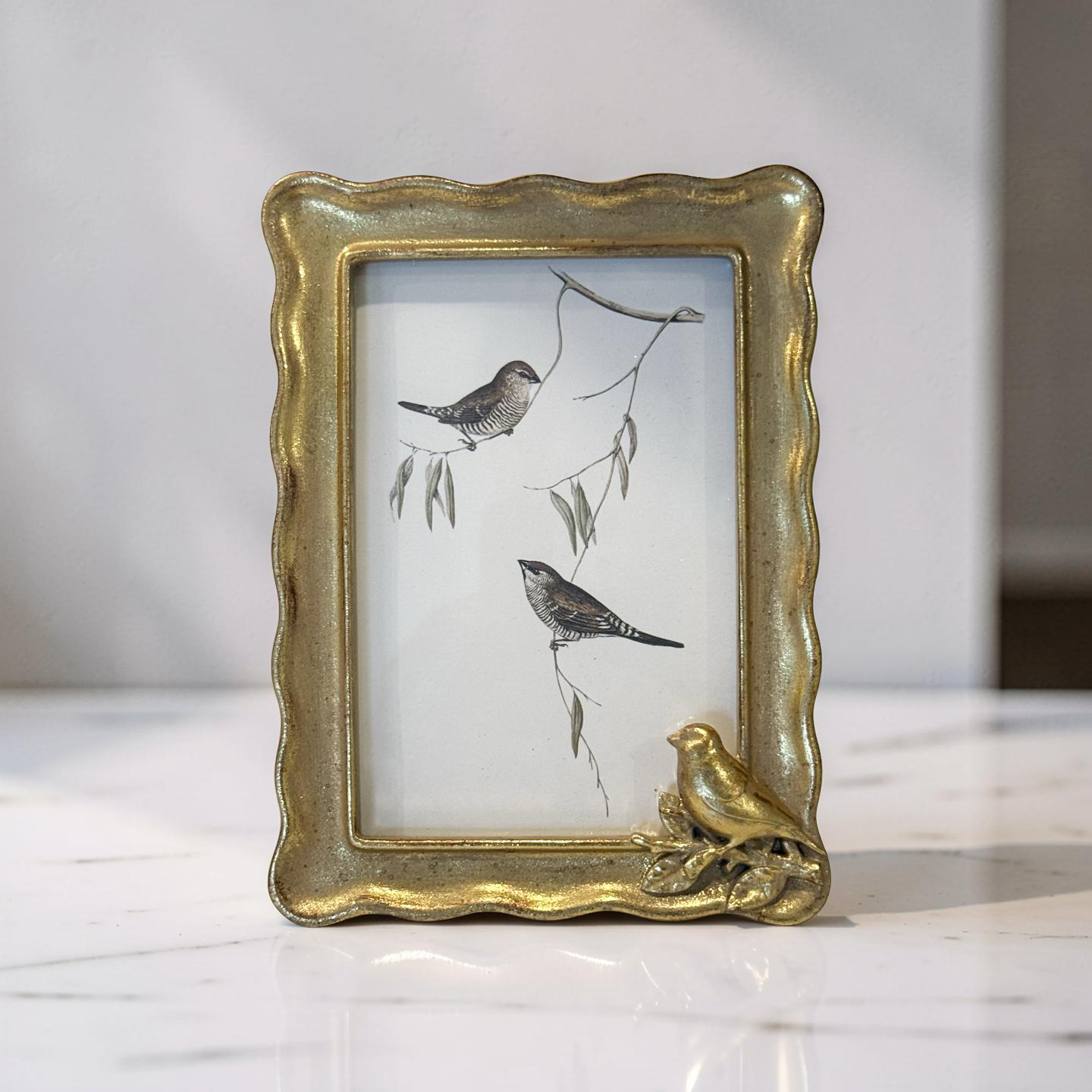 Gold Bird Accent Photo Frame