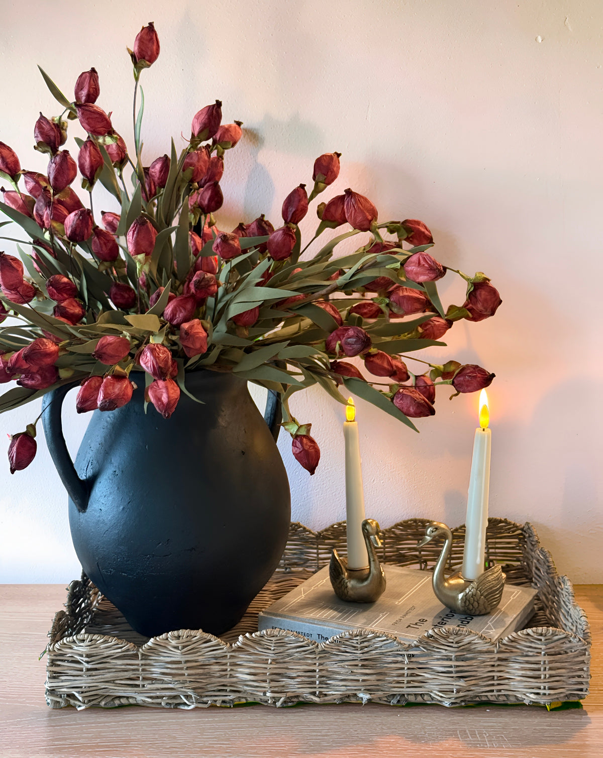 Antique Gold Swan Candle Holder