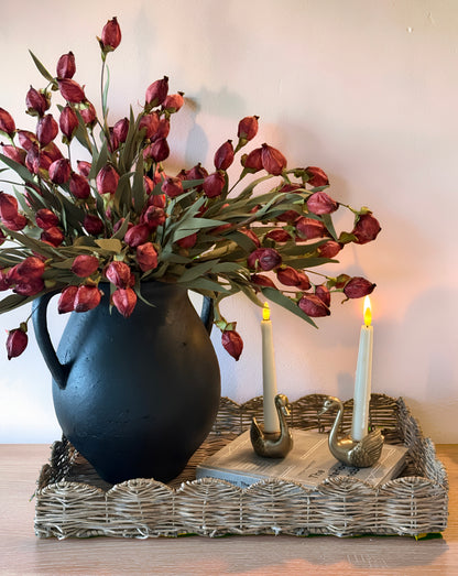 Antique Gold Swan Candle Holder