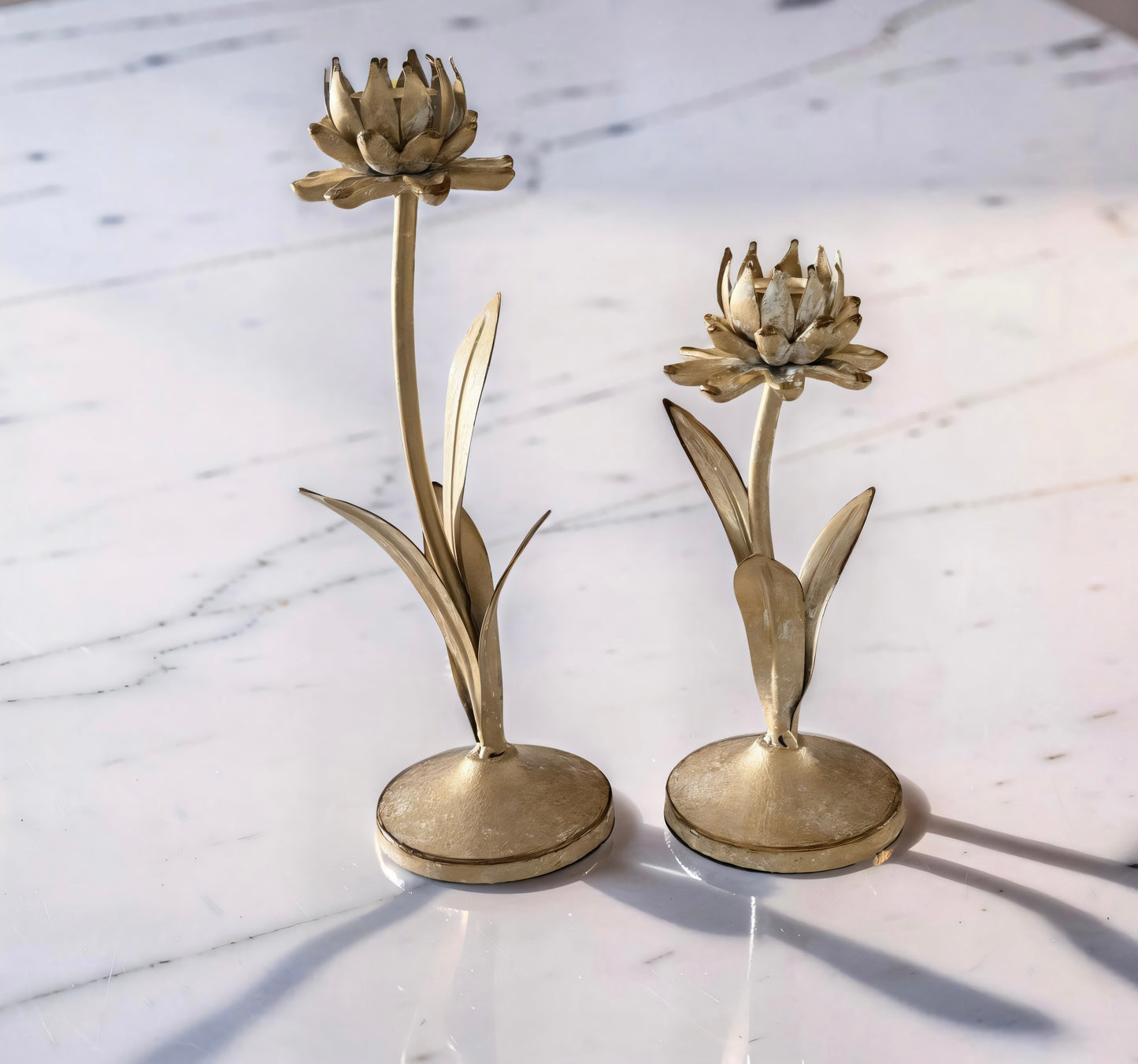 Flower Taper Holders -Set of 2