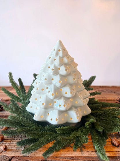 White Ceramic LED Tree