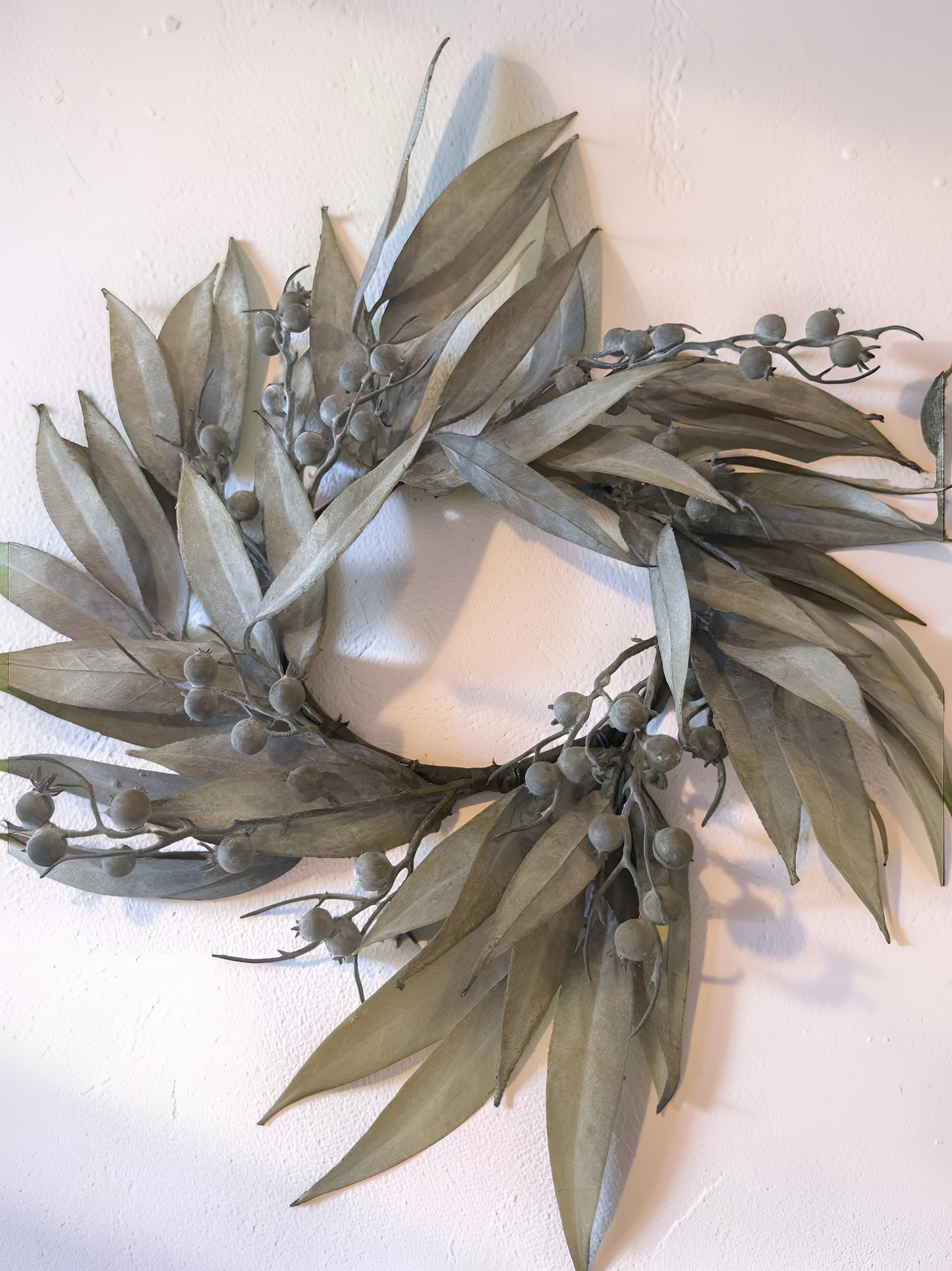 Tan Eucalyptus and Rosehip Wreath