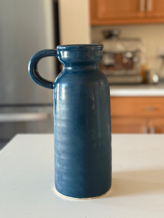 Blue Vase with Handle -40% OFF
