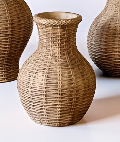 Natural Weave Stoneware Vases