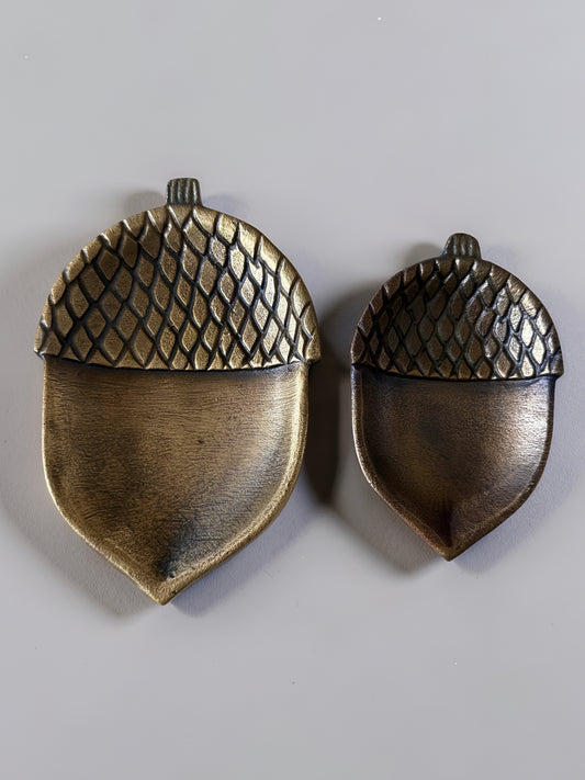 Brass Antique Acorn Tray