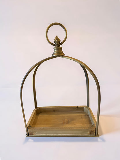 Gold Metal Lantern -Wide