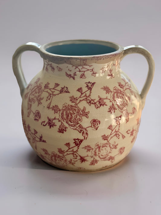 Red Heritage Two Handle Vase