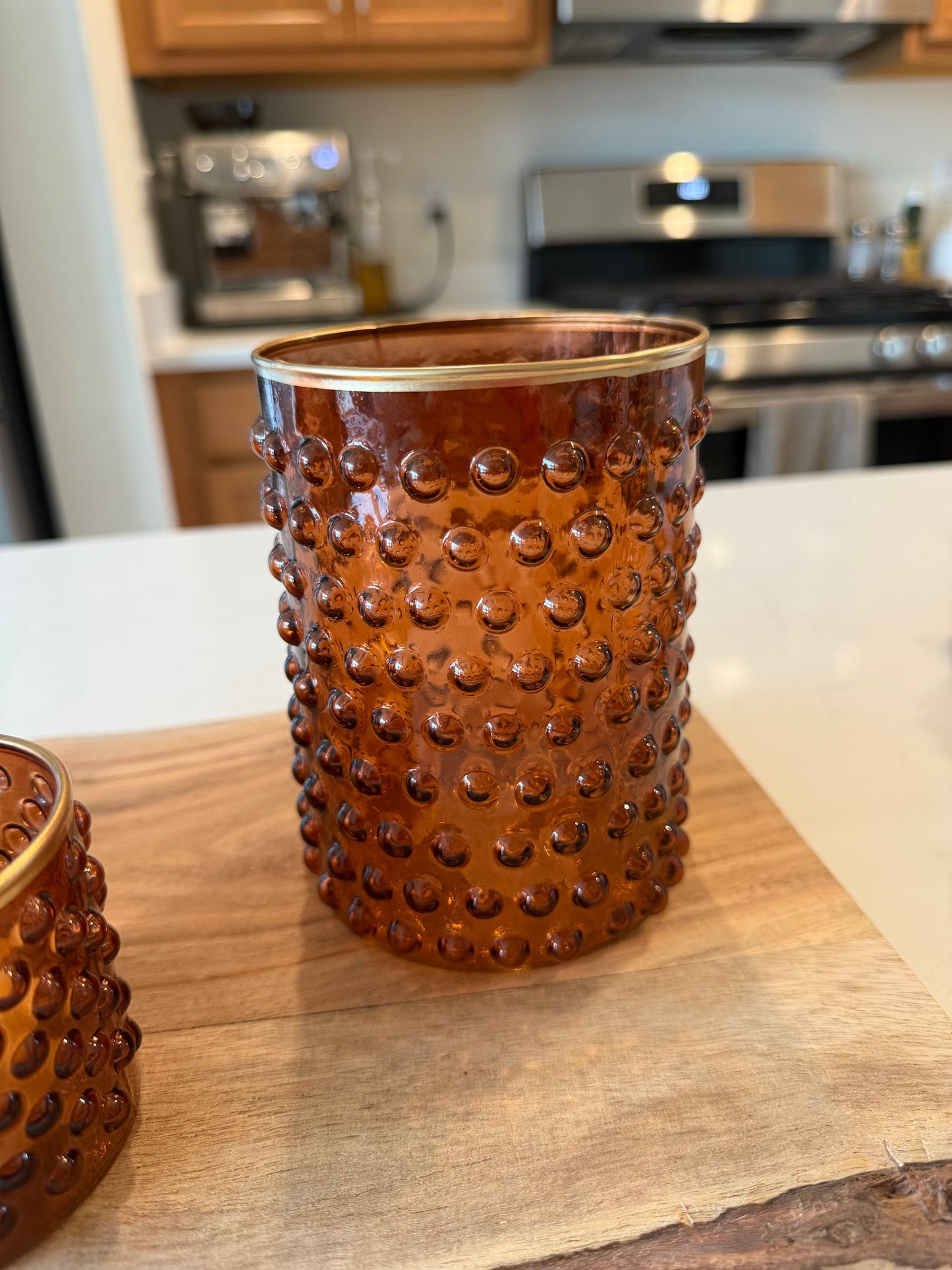 Brown Embossed Dot Containers