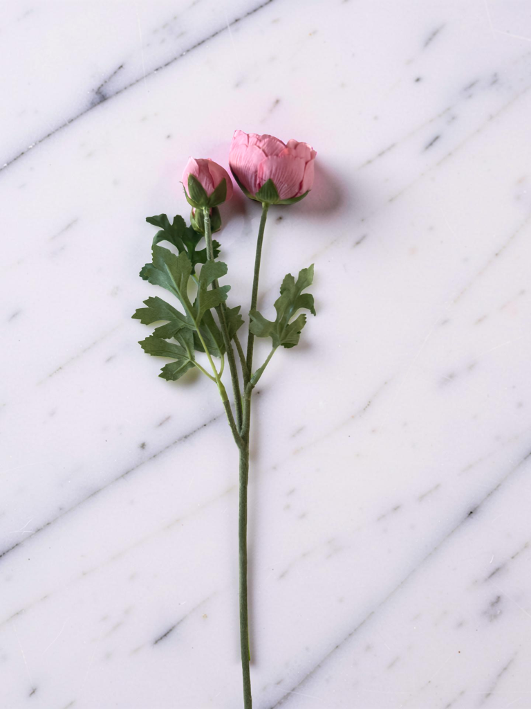Coral Real Touch Ranunculus Stem