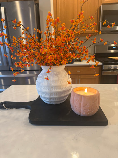 White Wash Vase -6.7”H