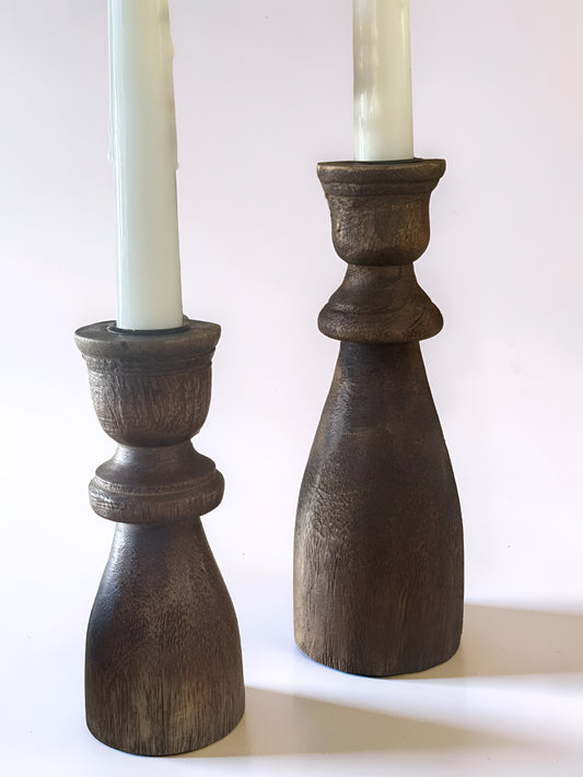 Dark Wood Taper Holder