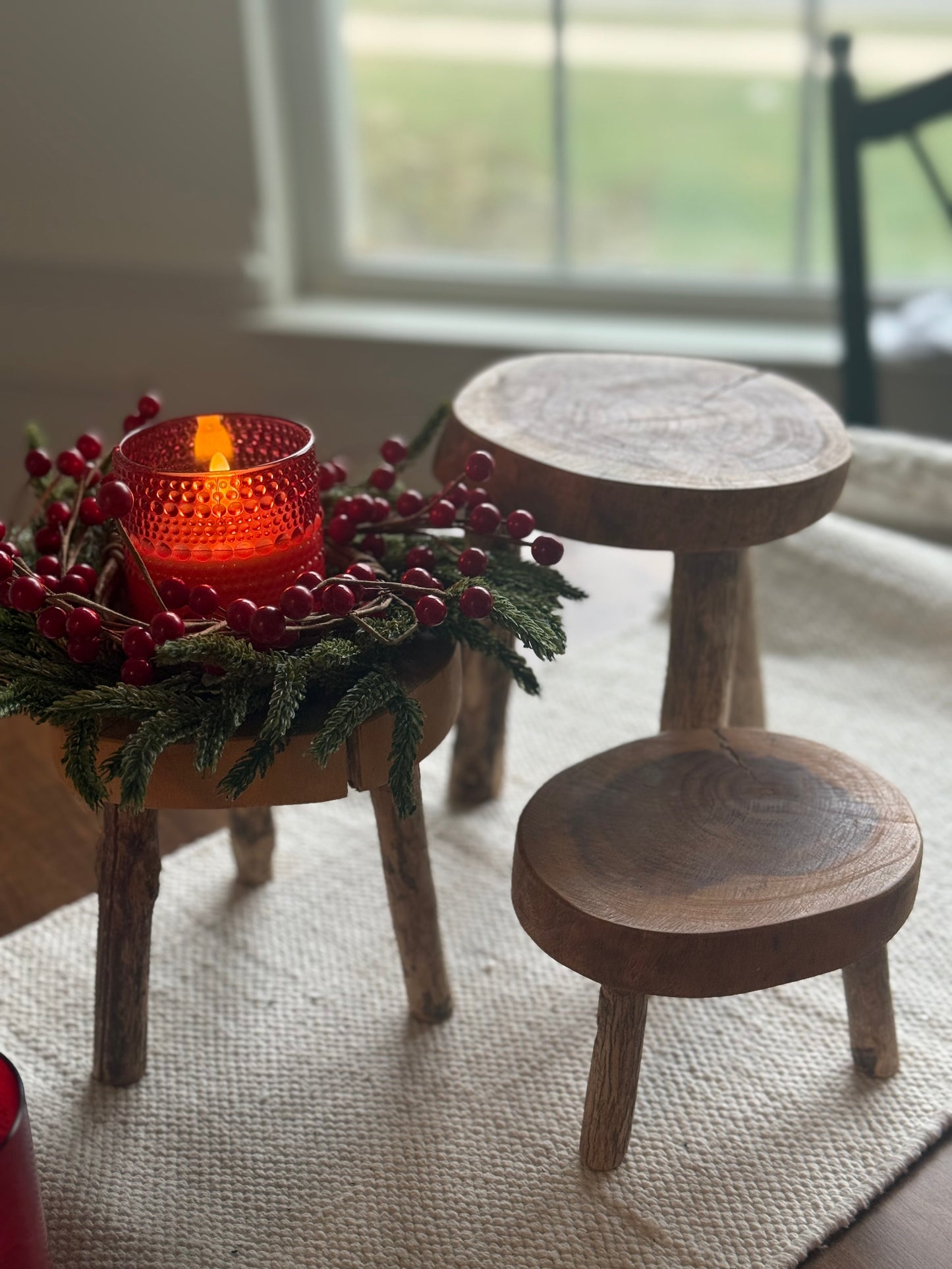 Live Edge Wood Pedestal -