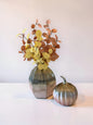 Small Glass Vase and Pumpkin Bundle