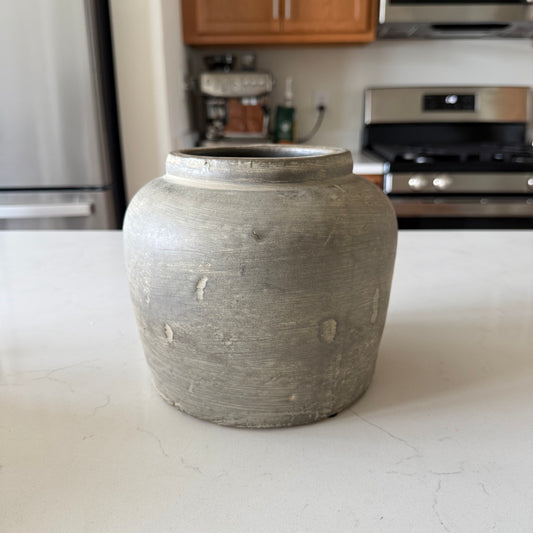 Charcoal Square Vase -7.9”