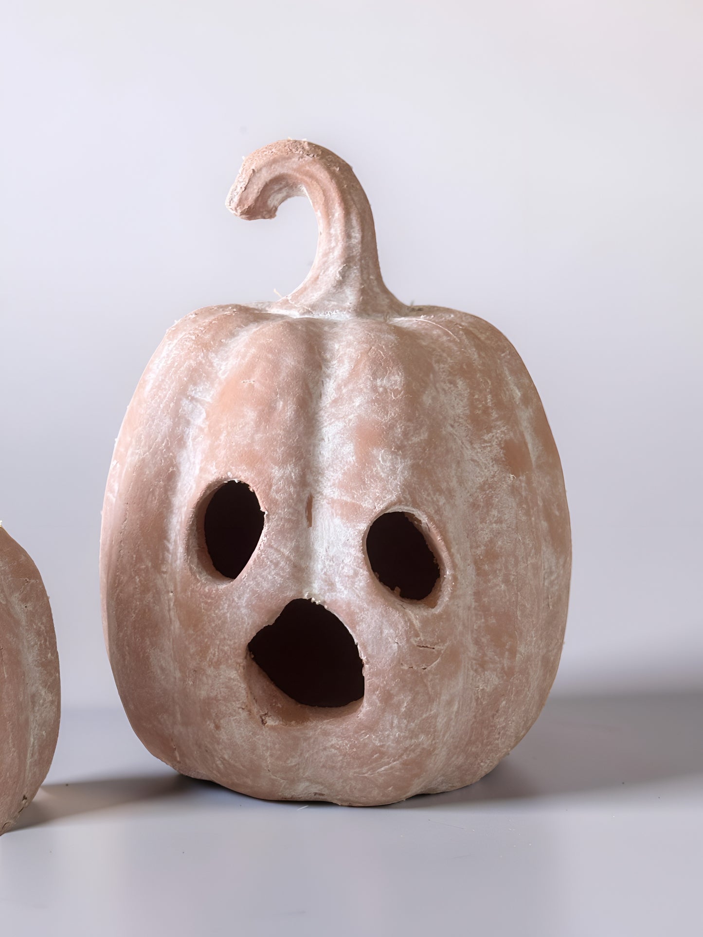Terracotta Ghost Face Pumpkin - 12''