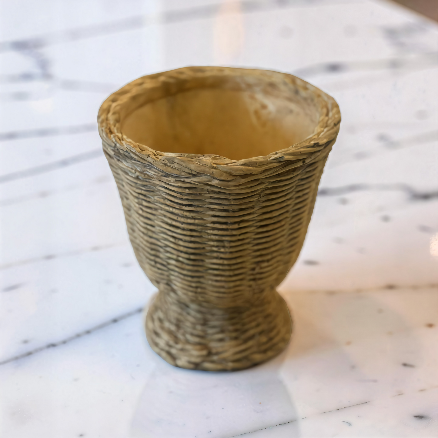Natural Cement Weave Planter
