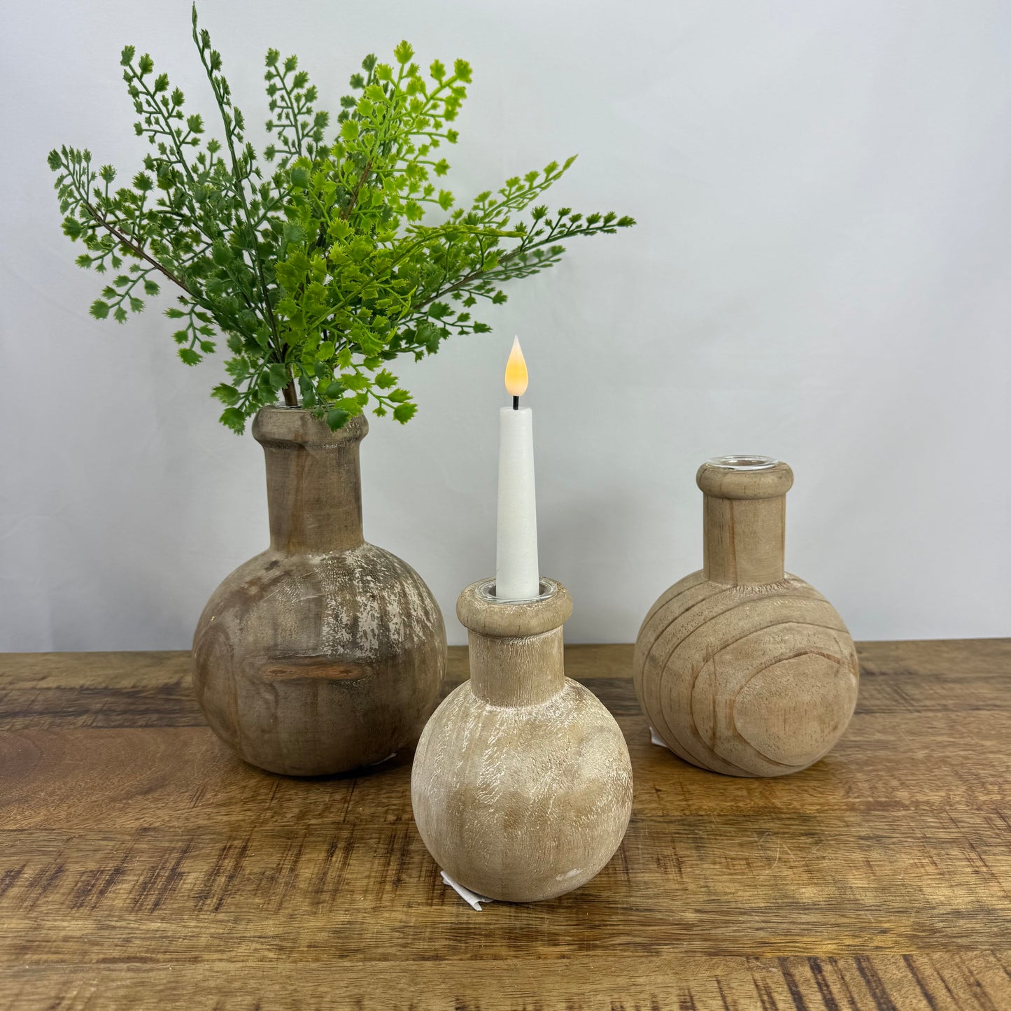 Pine Wood Bud Vases