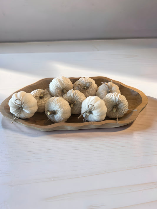 Cream Soft Fabric Pumpkins