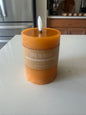 Orange LED Pillar Candle 4''